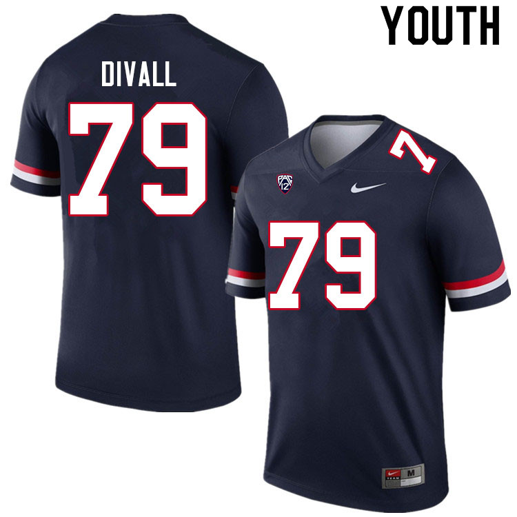 Youth #79 Davis DiVall Arizona Wildcats College Football Jerseys Sale-Navy